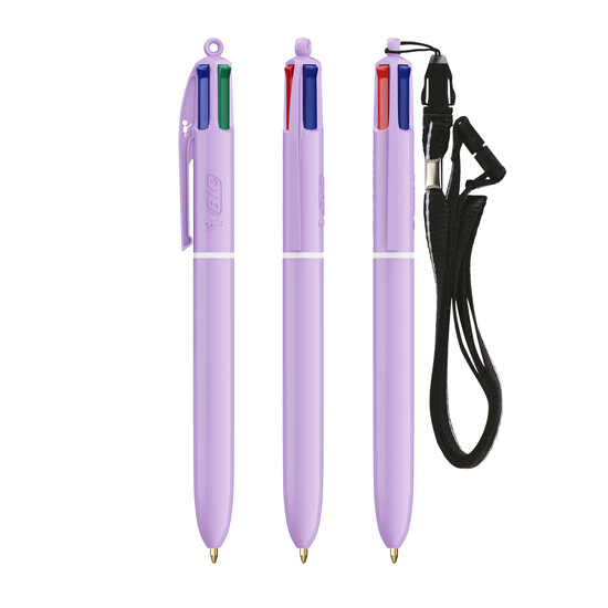 BIC® 4 Colours® Pastell + Schlüsselband