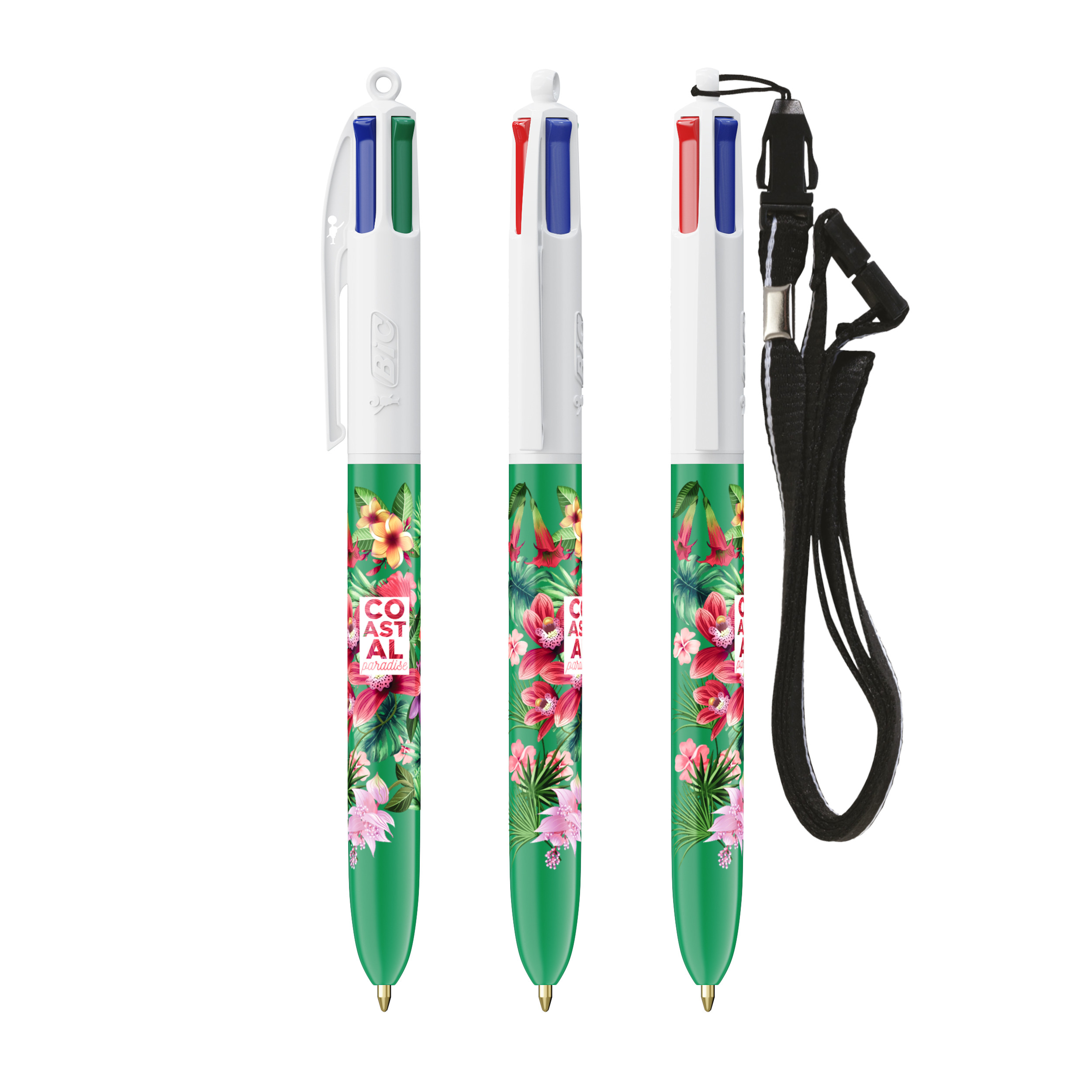 BIC® 4 Colours Kugelschreiber + Umhängeband